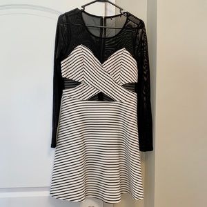 32. Cutout striped skater dress